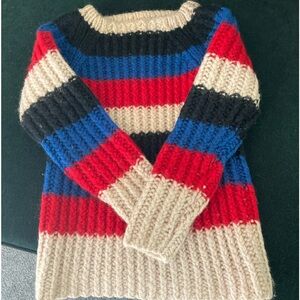 Hand knit Italian wool sweater.